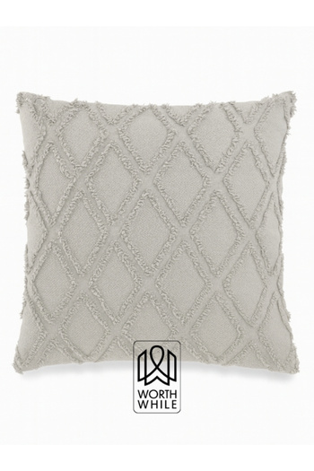 WorthWhile Vera Chenille Throw Pillow Case – Gray 43X43 cm (30X50 – 40X60 Size Options)