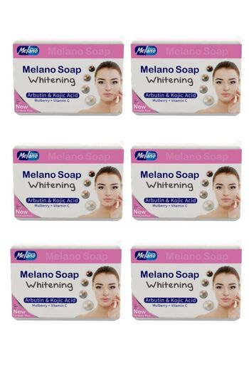 Milano Soap with Arbutin, Kojic Acid, Berries, and Vitamin C for Skin Brightening - 6 Pieces (100g e