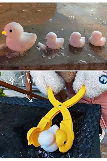 erorex Snowball Maker Toys Game Clip Spherical Duck Snowman Heart Snowball Maker Snow Ball Clip Sand Mold