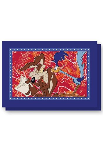 EGAN Looney Tunes 2-Piece Cotton Placemats Set – 45x30cm Reusable Table Mats for Looney Tunes Love