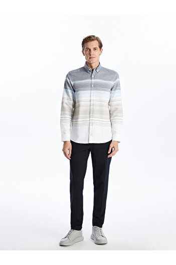 LC Waikiki Regular Fit Long Sleeve Striped Men's Shirt