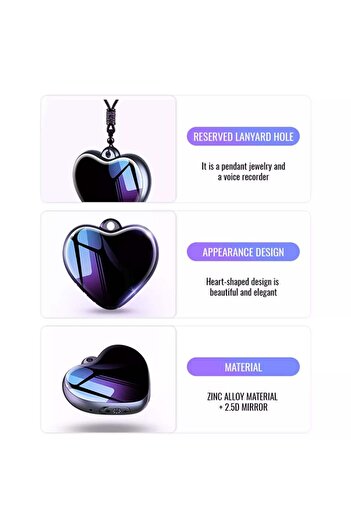 OEM Mini Pendant Voice Recorder Q66, Spy Device, USB, Voice Activation, 8GB Memory