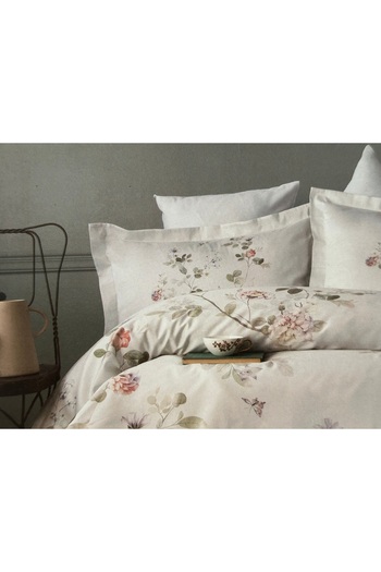 Pupilla Collection Printed Cotton Satin Duvet Cover Set - Serenity