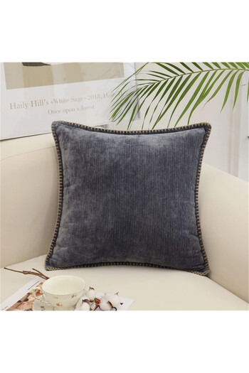 OYIMUA Set of 2 cushion covers, textile, grey, 45 x 45 cm