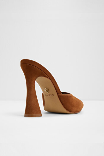 Aldo Rylea - Women's Genuine Leather Tan Heeled Slippers