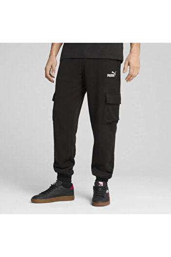 Puma ESS No. 1 Logo Cargo Pants Siyah Erkek Eşofman Altı