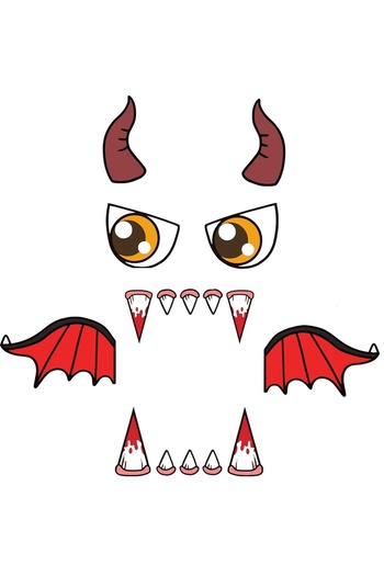 HOWAF Halloween decoration for the home, vinyl, white/black/red
