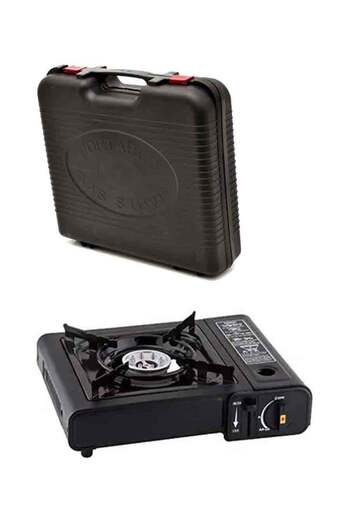 Generic 4-Piece Portable Camping Gas Stove With Butane Gas Cartridge Set