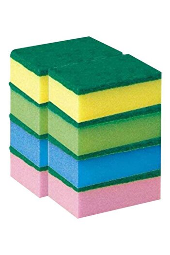 Vileda 10-Piece Dish Washing Scourer Multicolour 11.8x2.6x3.5inch