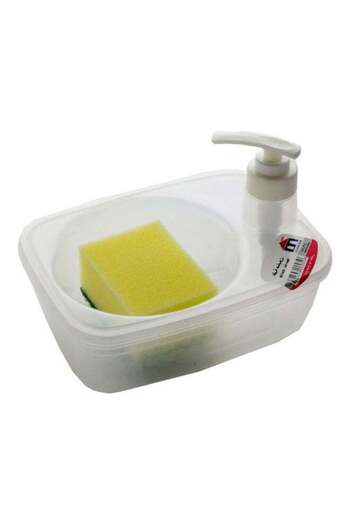 Generic Liquid Soap Dispenser With Sponge Multicolour 20 x 14 x 16cm