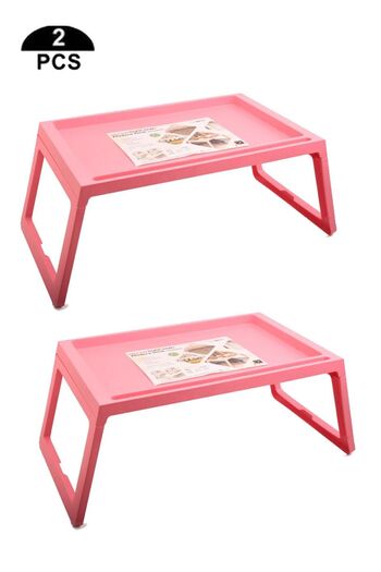 co arma Pink folding bed table set 2 pieces