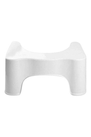 Generic Polypropylene Toilet Stool White 28x44.5x21cm