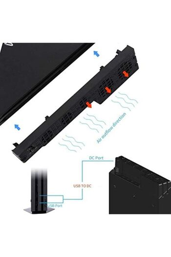 Dobe Cooling Fan 5 cooler Heat Exhauster coolingpad Temperature Control accessory For Playstation 4 Pro P