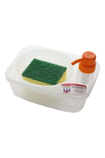 Generic Liquid Soap Dispenser With Sponge Multicolour 20 x 14 x 15cm