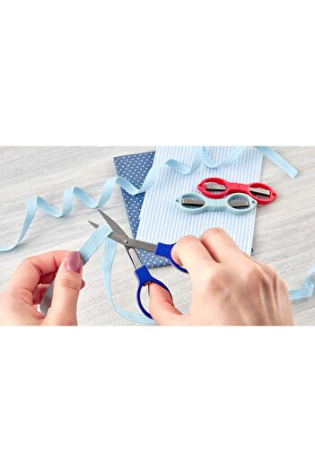 BALIM ÖRGÜ EVİ Glasses Scissors Ice Blue 10 cm