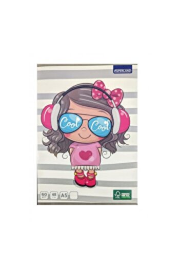 PAPERLAND Set 5 notebooks dictation A5 48 sheets, 60g