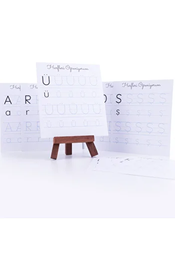 Bimotif 39 I'M Learning Letters and Numbers, 12 X 13 cm Cardboard Study Card Set