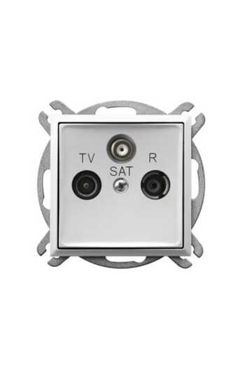 OSPEL Aria white p/t R-TV-SAT terminal socket without frame