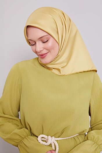 Levidor Oil Green Solid Color Trend Twill Scarf