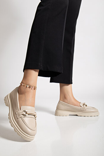 Genetti Mirelle Stylish and Comfortable Women's Buckle Loafer Casual Shoes