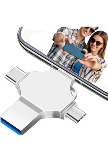 Generic محرك أقراص فلاش جديد متوافق مع iPhone بسعة 256 جيجابايت، ذاكرة USB، وحدة تخزين خارجية Photo Stick Thumb Dr