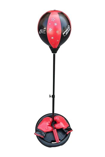 Generic Boxing Sports Set With Boxing Gloves, Punching Ball And Adjustable Stand