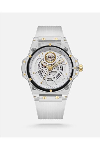 Arkaan Men's watch with a white rubber strap