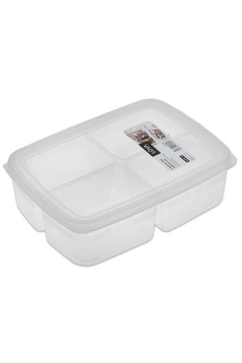 KIZILELMADA Practical 4 Compartment Storage Container 4X250 ml – for Food and Snacks