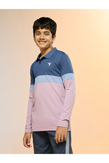 Technosport By Styli Teen Color Block Slim Fit Polo