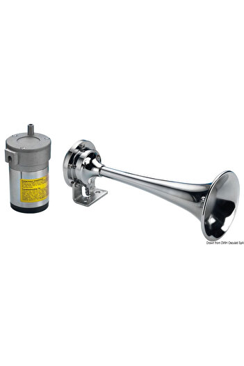 OSCULATI Chrome Horn with Single Trumpet -
