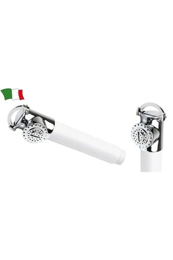 GFN Straight Shower with Chrome Brass Head, Button Operation, Shockproof Material