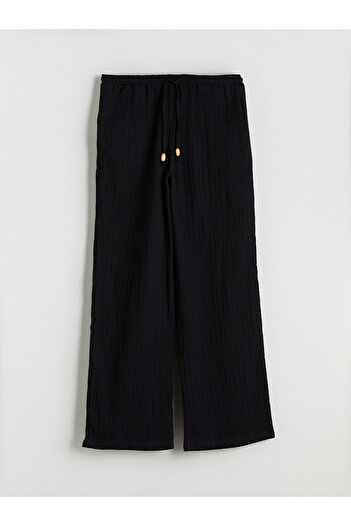 LC Waikiki Elastic Waist Textured Muslin Women's Trousers