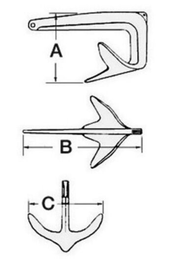 OSCULATI Folding Anchor Trefoil