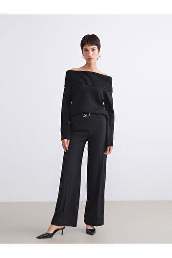 LC Waikiki Quality Parts from Celebi Store |   Wide Leg Women's Trousers with Belt