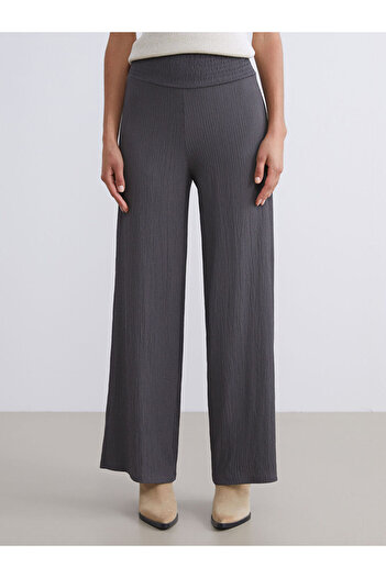 LC Waikiki Elastic Waist Textured Women's Trousers
