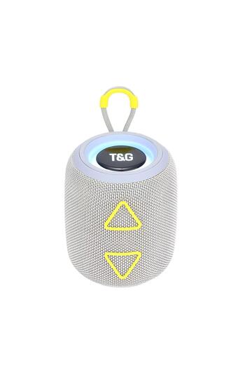 T&G Portable Bluetooth Speaker with LED Light and Wireless Stereo Subwoofer Support FM Radio and TF Card