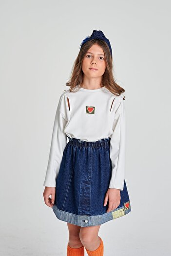 Lia Lea Fusta de blugi pentru fete BG Store