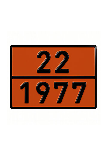 Badem10 Metal 40X30 cm Sheet (1 Piece) 22-1977 Liquid Nitrogen Warning Sign Aluminum Transportation Dangerous Goods