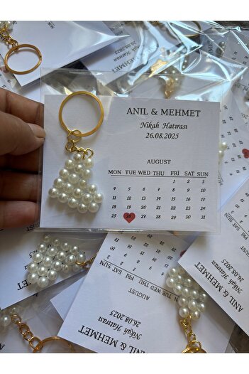 HediyelikAVM Heart Keychain 20 Pcs