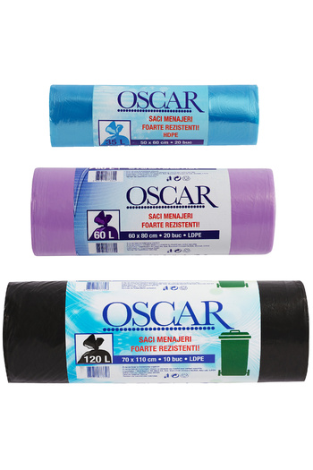 Oscar – Garbage Bag Set – 35L Blue + 60L + 120L