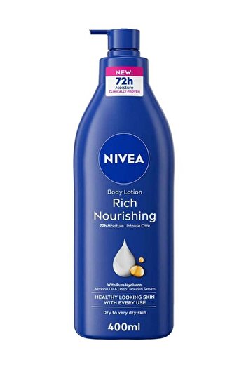 NIVEA Rich and Nourishing Body Lotion, Intensive Moisturizing, 72-hour Hydration