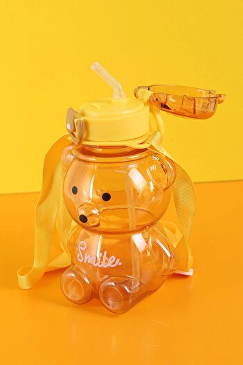 MUBX Smile Teddy Bear 800ml Water Bottle Water Bottle Water Bottle Bpa Free Water Bottle (with Sticker Gift)