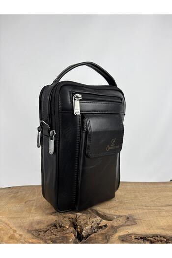 özdemirler deri Genuine Calfskin Handbag Black