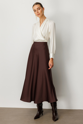 Ekol Maxi Length Flounce Skirt