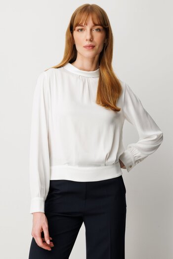 Ekol Blouse with Lace Back and Slit Detail