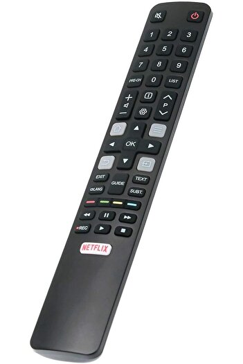 Falcon TCL Smart TV Remote - RC802N Replacement Control For TCL LCD LED With Netflix Smart Key - Black
