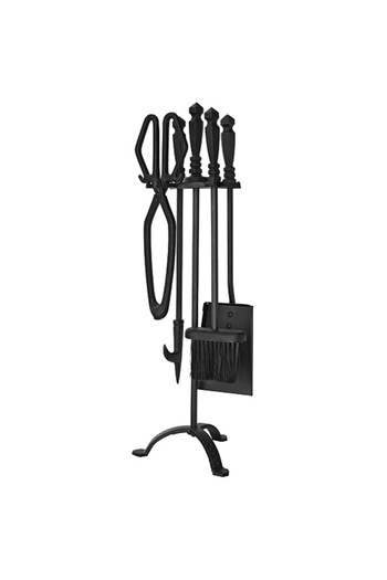 SGTT Homefire Fireplace Tool Stand Set, 4 Pieces, Black, 60 cm
