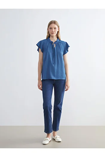 LC Waikiki Create Your Style from Uzg Store |   Tie Neck Textured Blouse