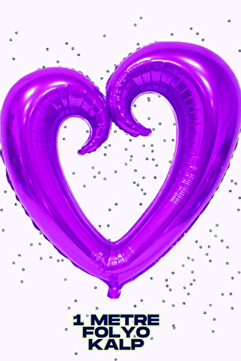 Baloncu Nene Purple Heart Set Big Heart Marriage Proposal Wedding Anniversary Valentine's Day Ornament