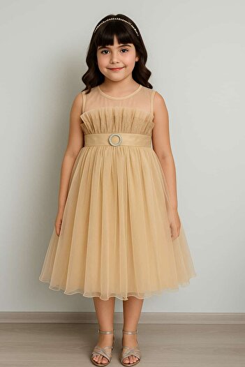 AZRA ÇOCUK GİYİM Children's Evening Dress Tulle Special Occasion Fluffy